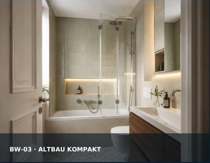 BW-03 Altbau Kompakt – kompakte Badwelt für Wiener Grundrisse
